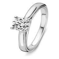 Excellent Jewelry RG216360 14 karaat witgouden solitair ring met 0,74 ct diamant