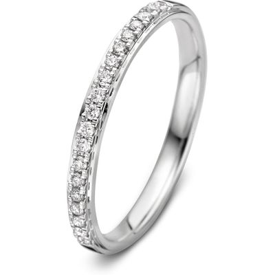 Excellent Jewelry RG217334 14k witgouden ring met 0,14 ct diamant