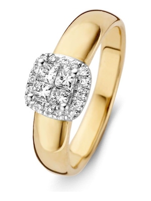 Excellent Jewelry RG415396 14 karaat gouden ring met 0,38 ct diamant