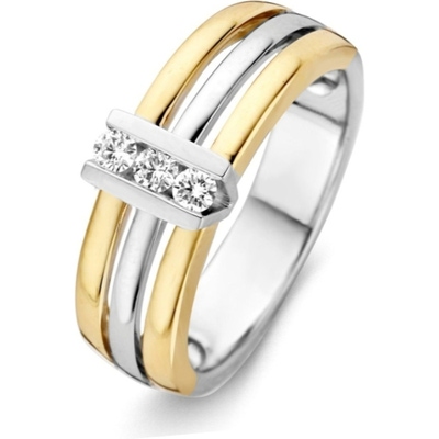 Excellent Jewelry RG415989 14k bicolor ring 0,15 ct diamant