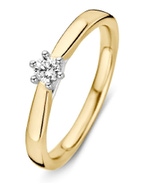 Excellent Jewelry RG416079 14 karaat gouden solitair ring met 0,14 ct diamant