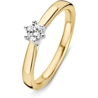 Excellent Jewelry RG416080 14k gouden solitair ring 0,19 ct diamant