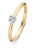Excellent Jewelry RG416517 14 karaat gouden ring met 0,06 ct diamant