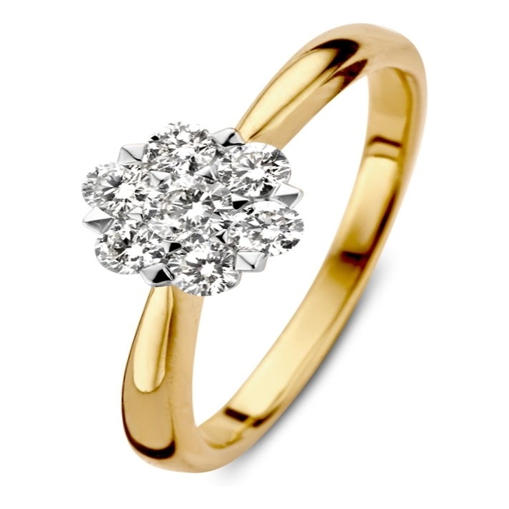 Excellent Jewelry RG417229 14k bicolor gouden ring met 0,40 ct diamant