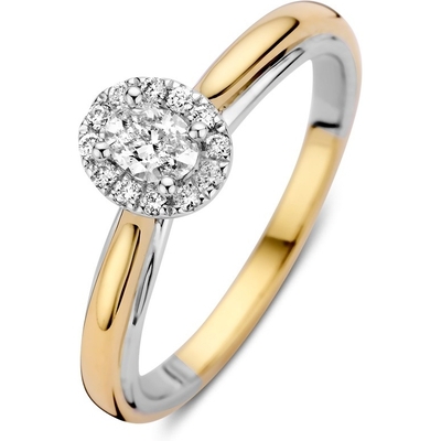 Excellent Jewelry RG417975 14k bicolor gouden ring met 0,29 ct diamant