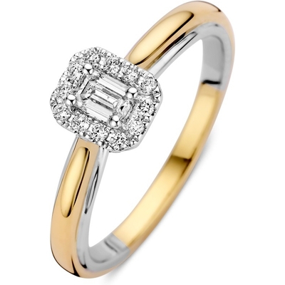 Excellent Jewelry RG417976 14k bicolor gouden ring met 0,33 ct diamant