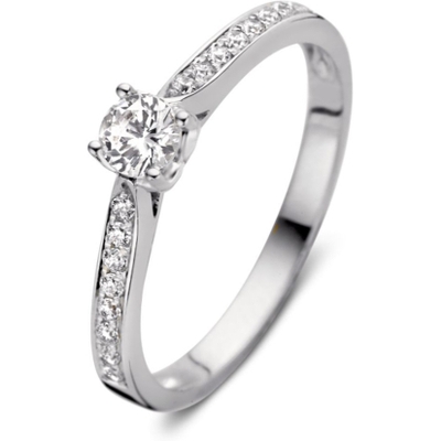 Excellent Jewelry RH227463 14k witgouden ring met zirkonia