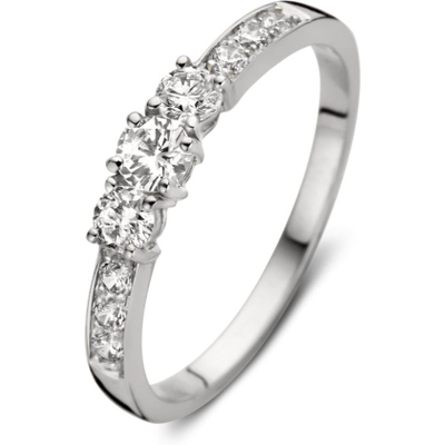 Excellent Jewelry RH227464 14k witgouden ring met zirkonia