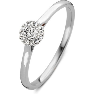 Excellent Jewelry RK217101 14k witgouden ring met 0,15 ct diamant