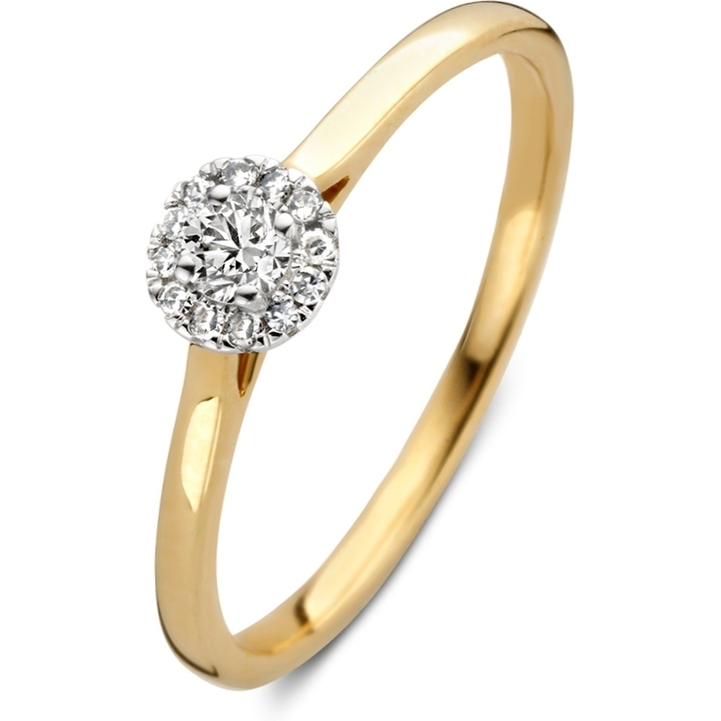 Excellent Jewelry RK417100 14k gouden ring met 0,15 ct diamant