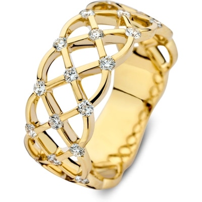 Excellent Jewelry RP117662 14k gouden ring 8,3 mm met 0,46 ct diamant