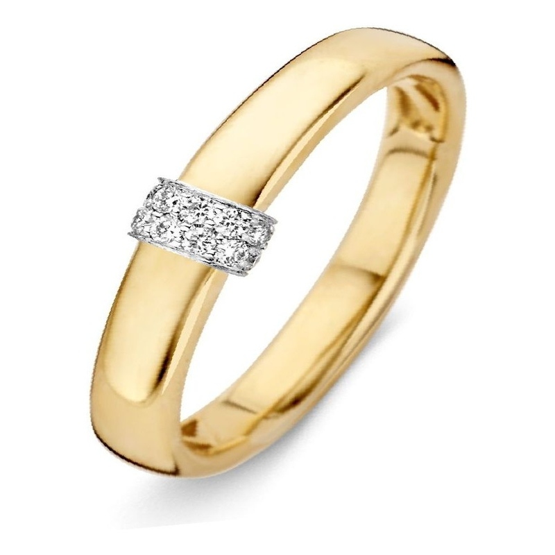 Excellent Jewelry RP416267 14 karaat gouden ring met 0,07 ct diamant