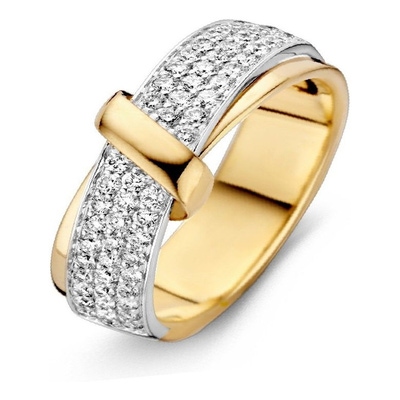 Excellent Jewelry RP416388 14 karaat gouden bicolor ring 7,2 mm met 0,49 ct diamant