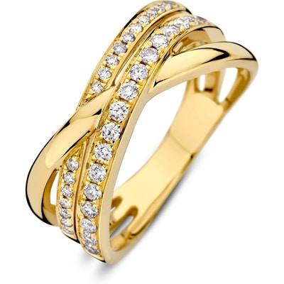 Excellent Jewelry RX117803 14k gouden crossover ring met 0,38 ct diamant