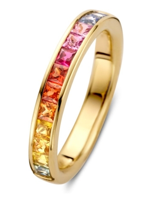 Excellent Jewelry RX137265 14 karaat gouden ring met saffier