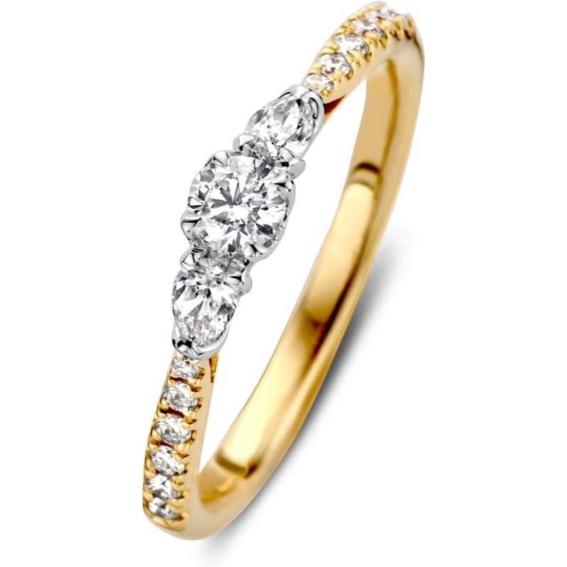 Excellent Jewelry RX417250 14k bicolor gouden ring met 0,51 ct diamant