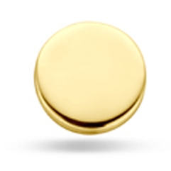 flat back piercing 3 mm 14K geelgoud