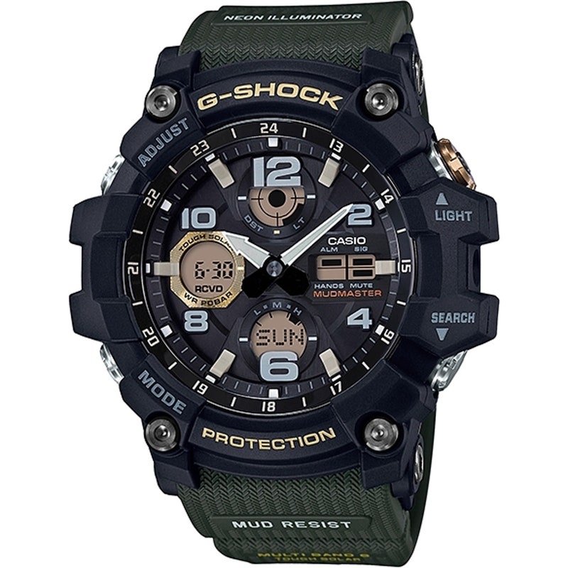 G-Shock GWG-100-1A3ER Mudmaster solar radiogestuurd horloge 56,2 mm