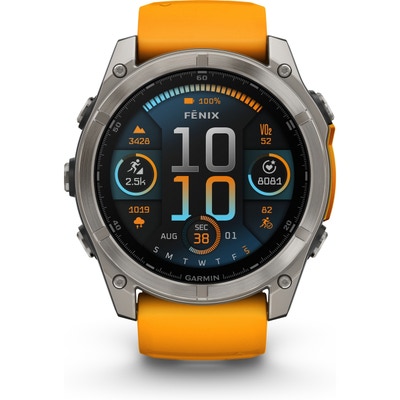 Garmin 010-02905-11 Fenix 8 Amoled Sapphire titanium smartwatch 51 mm