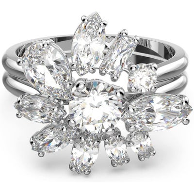 Swarovski Gema cocktail zilverkleurige ring