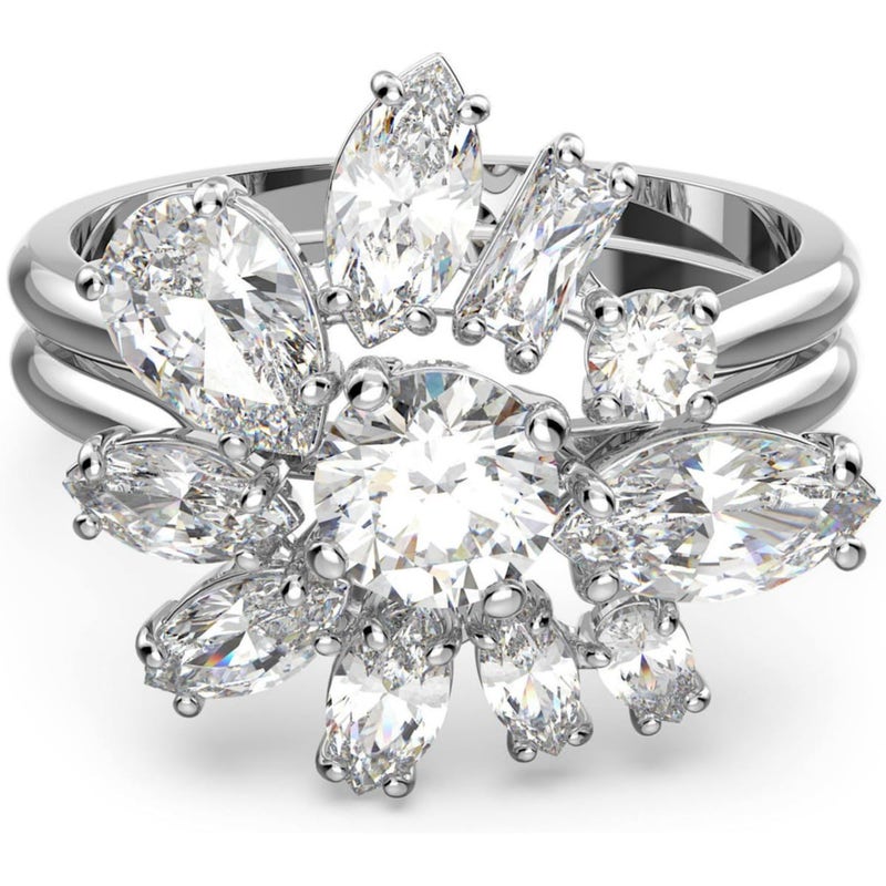 Swarovski Gema cocktail zilverkleurige ring