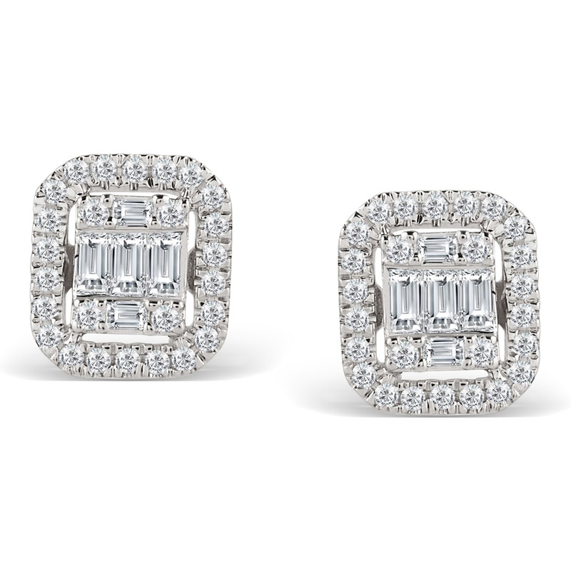 Treasure Collection TC-55743 14k witgouden oorknoppen met 0,18 ct diamant