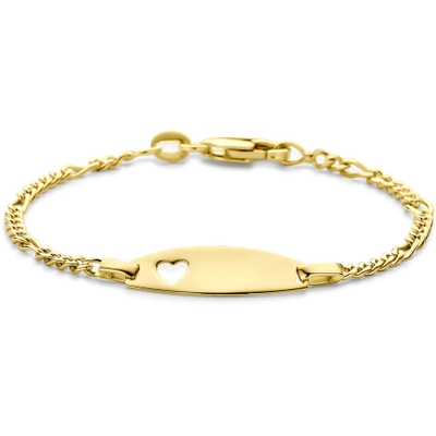 graveerarmband hartje 11 - 13 cm 14K geelgoud