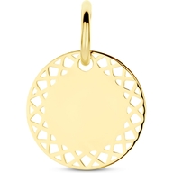 graveerhanger 12 mm 14K geelgoud