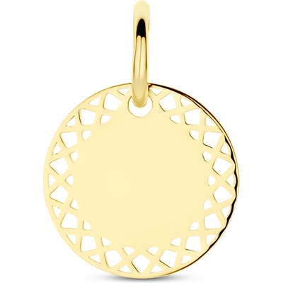 graveerhanger 15 mm 14K geelgoud