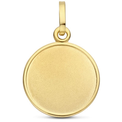 graveerhanger 18 mm 14K geelgoud