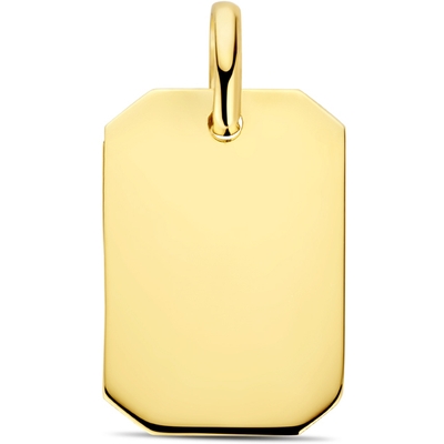graveerhanger 20 mm 14K geelgoud