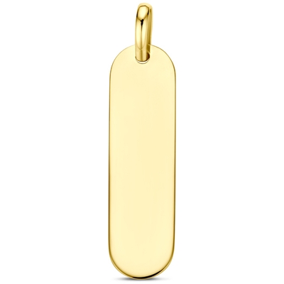 graveerhanger 29 mm 14K geelgoud