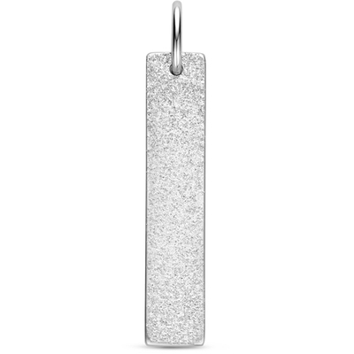 graveerhanger glitter gediamanteerd 30 mm zilver gerhodineerd