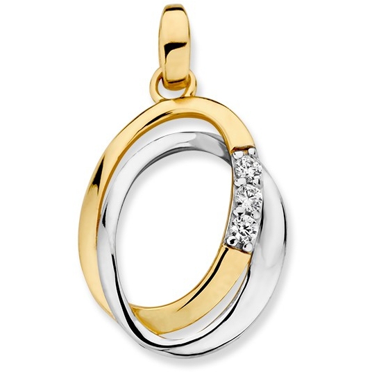 Hanger bicolor zirkonia 