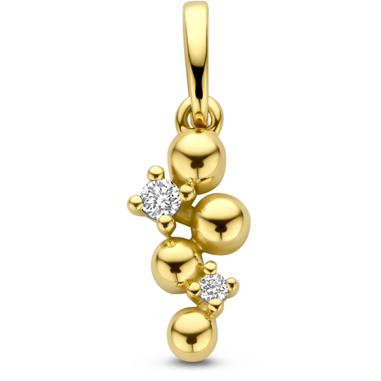 hanger diamant 003ct h p 16 mm 14K geelgoud