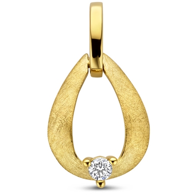 hanger diamant 003ct h si 155 mm 14K geelgoud