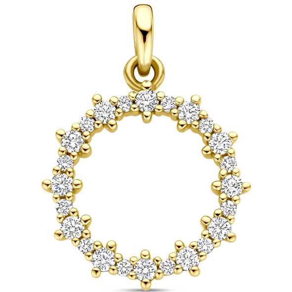 hanger diamant 025ct 18 mm 14K geelgoud
