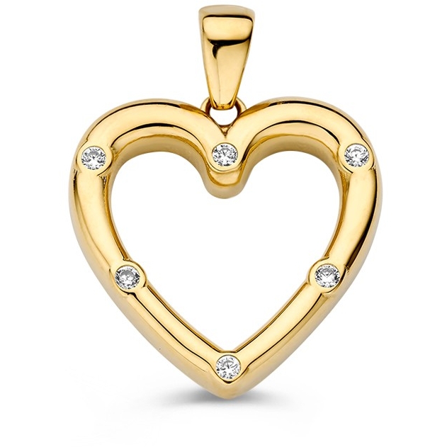 Hanger geelgoud zirkonia 