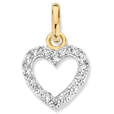 Hanger geelgoud zirkonia 