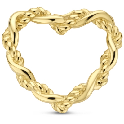 hanger hart 13 mm 14K geelgoud