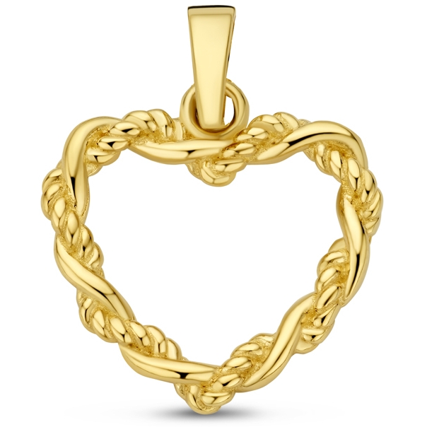 hanger hart 185 mm 14K geelgoud