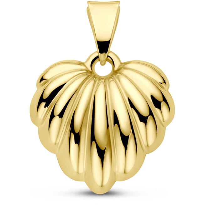 hanger hart 22 mm 14K geelgoud