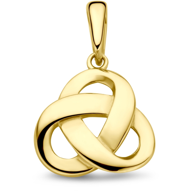 hanger knoop 16 mm 14K geelgoud