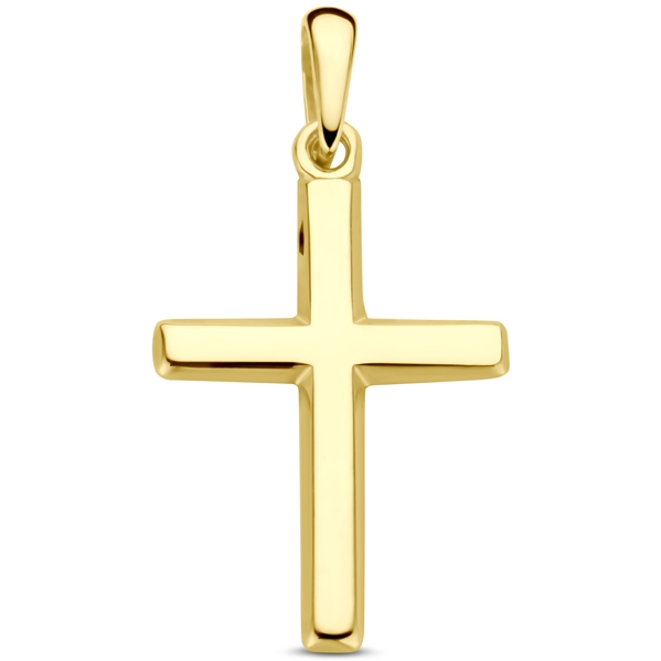 hanger kruis 23 mm 14K geelgoud