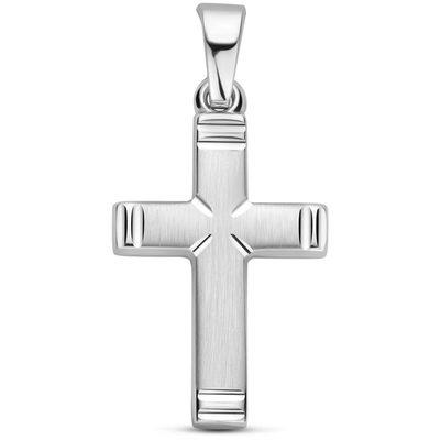 hanger kruis polimat gediamanteerd 20 mm zilver gerhodineerd