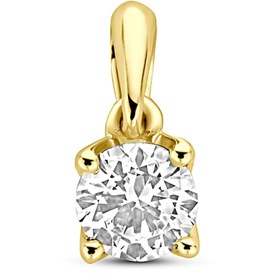hanger lab grown diamant 025ct h si 95 mm 14K geelgoud
