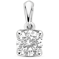 hanger lab grown diamant 050ct h si 10 mm 14K witgoud