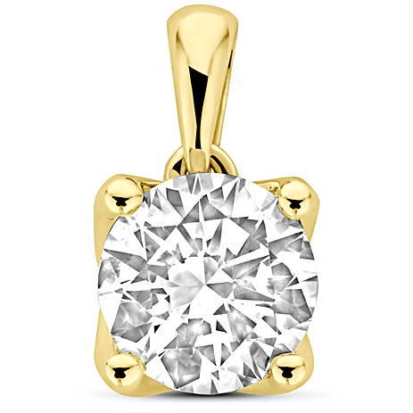 hanger lab grown diamant 100ct h si 11 mm 14K geelgoud