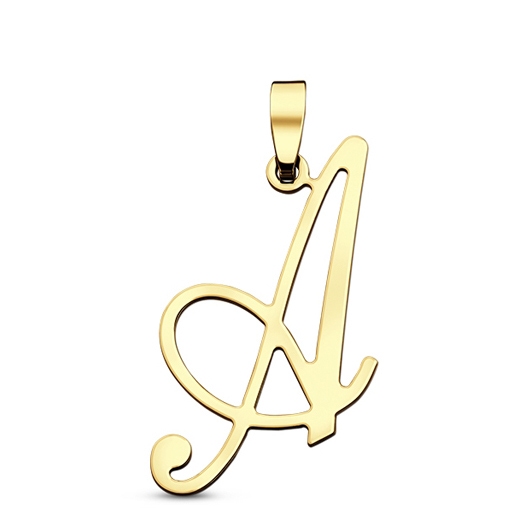 hanger letter 14K geelgoud