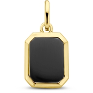 hanger onyx 20 mm 1 micron zilver verguld geel